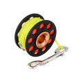 T03186-2 Spool 30 m with spinner and SS 100 mm snap