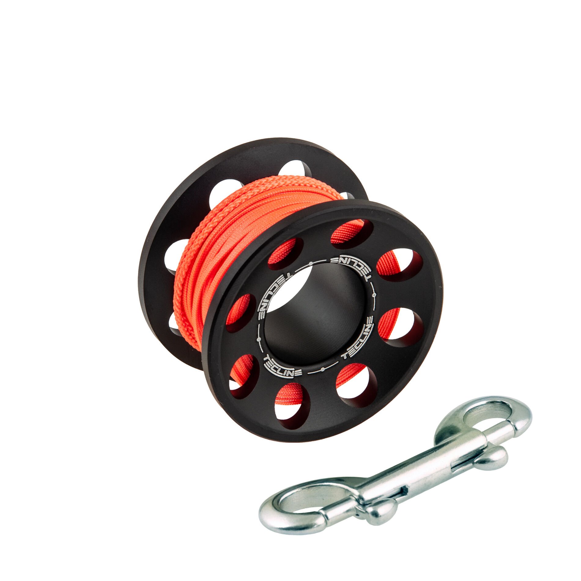 T03192-1 Spool alu black 15 m, with SS 90 mm snap