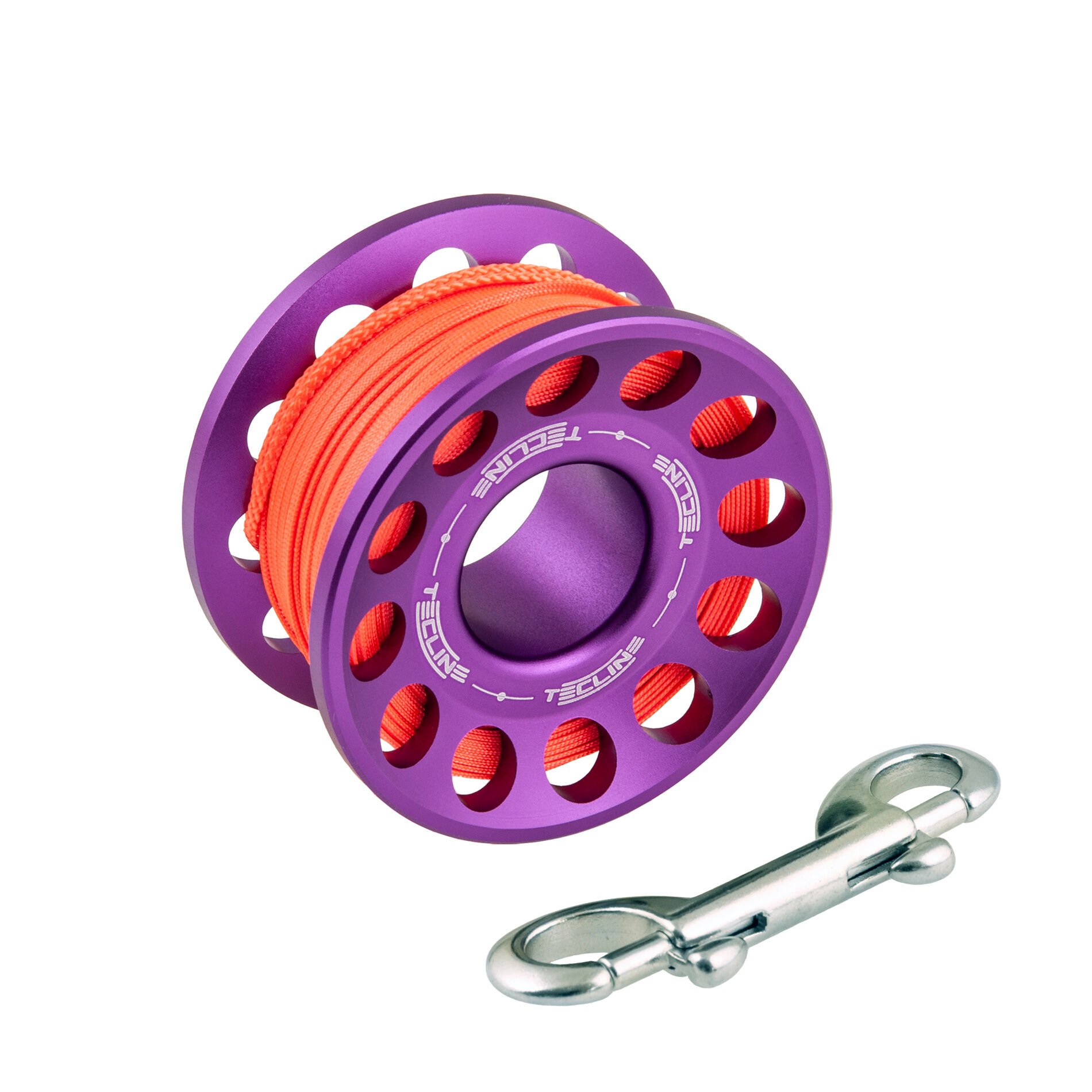 T3194-4 Spool alu purple 30 m, with SS 90 mm snap