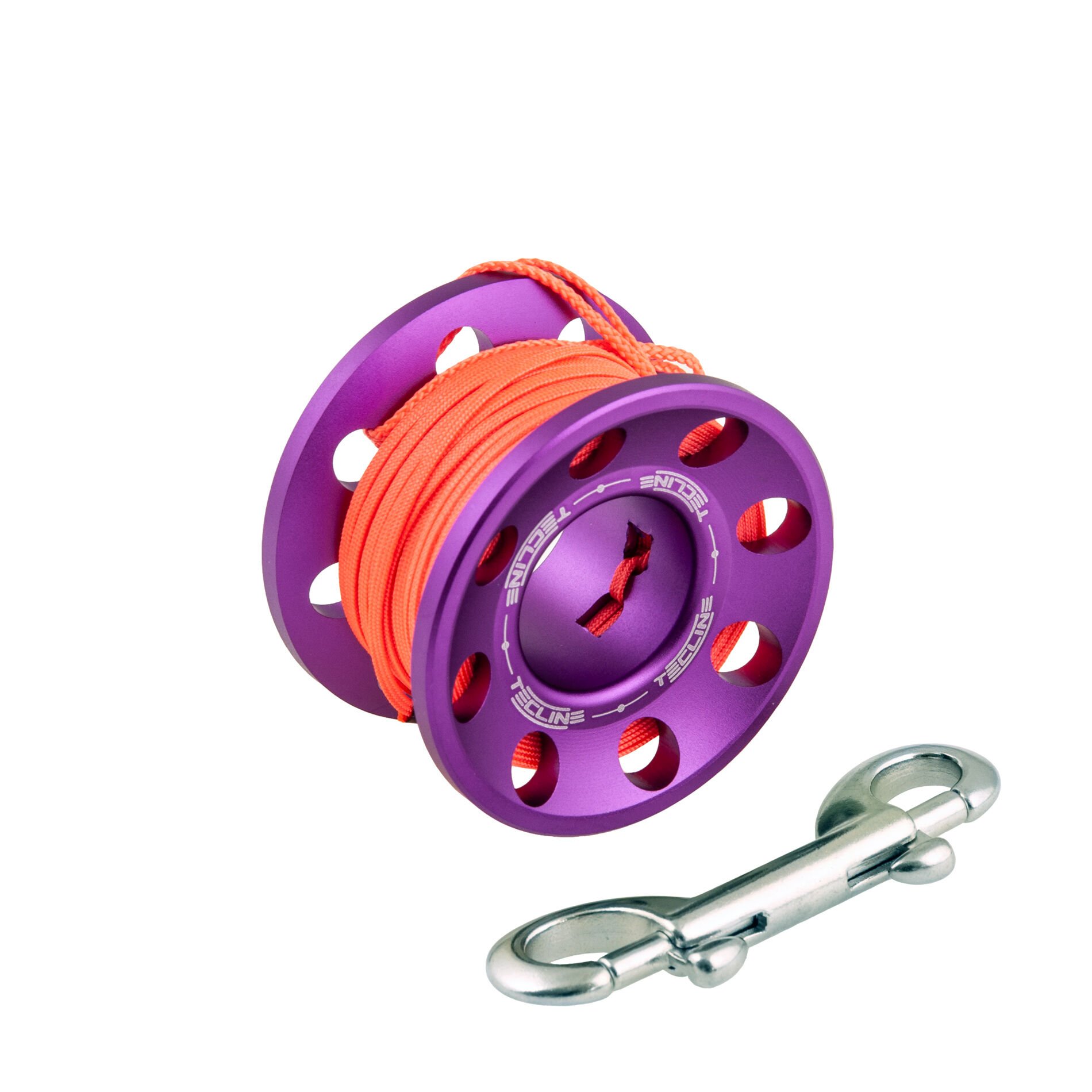 T3192-4 Spool alu purple 15 m, with SS 90 mm snap